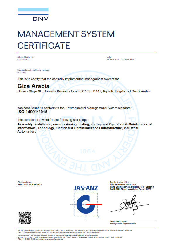 GA ISO 14001 - 2023 to 2026