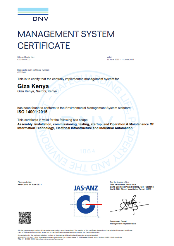 GS Kenya ISO 14001 - 2023 - 2026